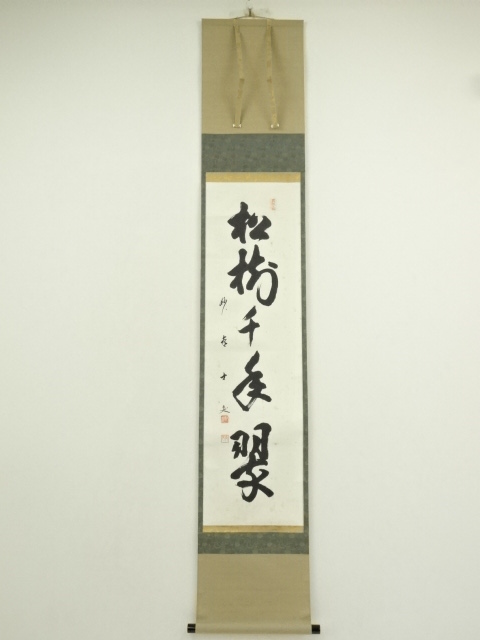 JAPANESE HANGING SCROLL / HAND PAINTED / CALLIGRAPHY / TAKEDA SHIKO